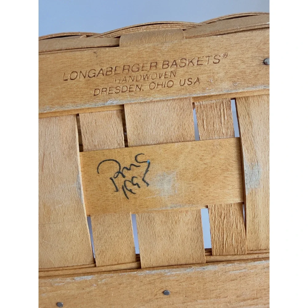 Longaberger Basket Lot Handwoven Wood Set of 5 USA Vintage 1995-2001'